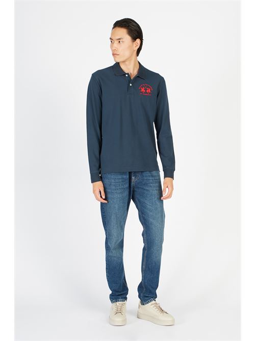 MAN POLO L/S PIQUET STRETCH LA MARTINA | CCMP03-PK001/07017